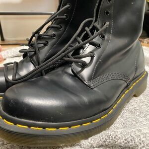 Dr. Martens Black Leather Lace-Up Boots